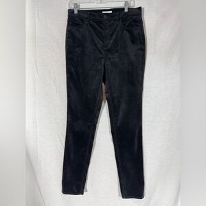LOFT Made And Loved Women's Black Faux velvet Skinny Jeans size 10